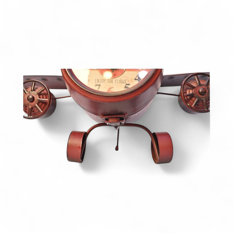 Metallic Retro Table Plane Clock