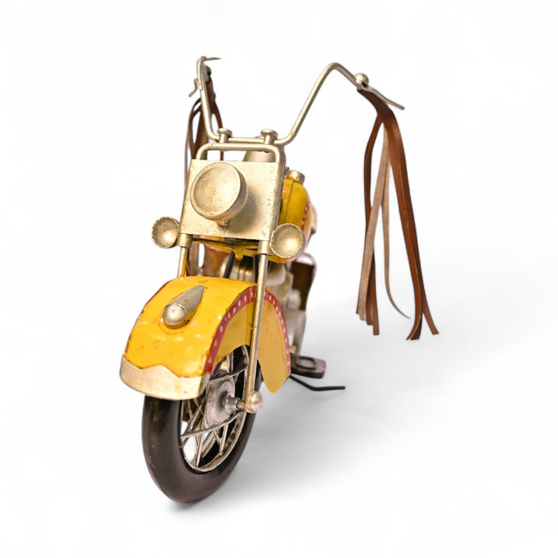 Retro Metallic Harley Bike Decor