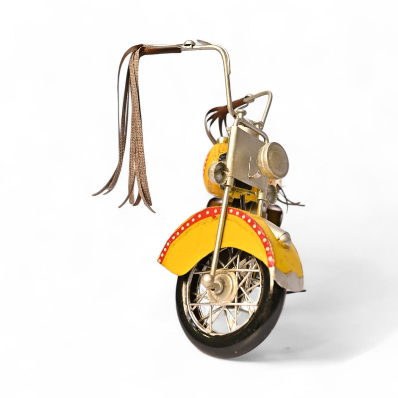 Retro Metallic Harley Bike Decor