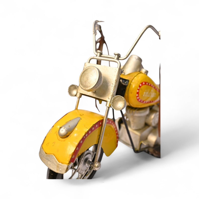 Retro Metallic Harley Bike Decor