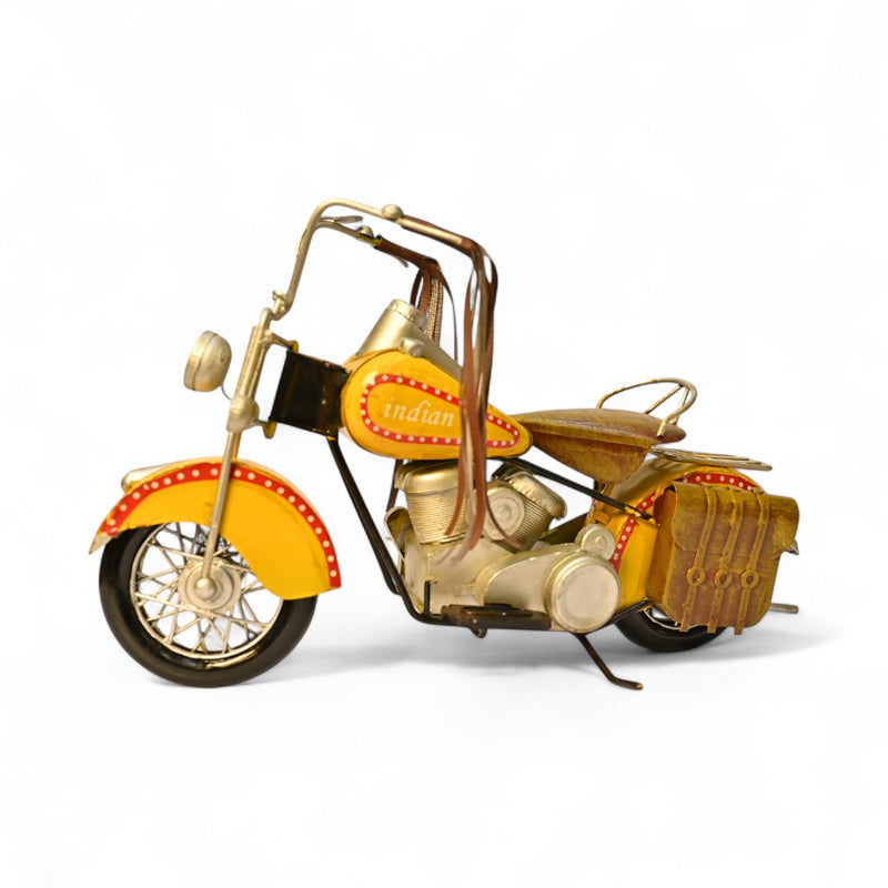 Retro Metallic Harley Bike Decor