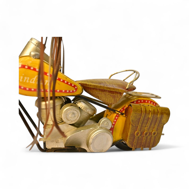 Retro Metallic Harley Bike Decor