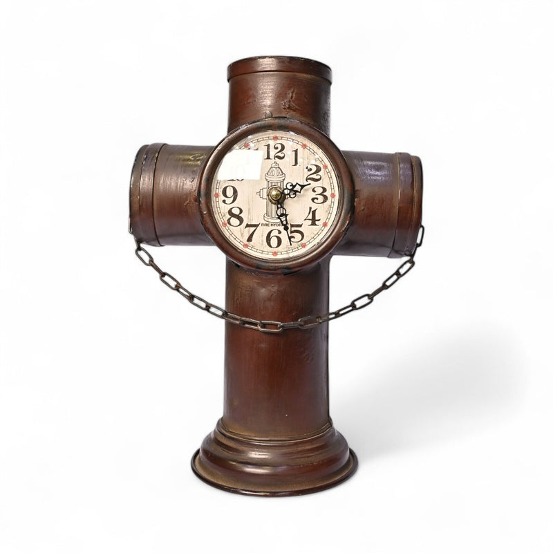 The Metallic Cross Time Sentinel – Table Clock