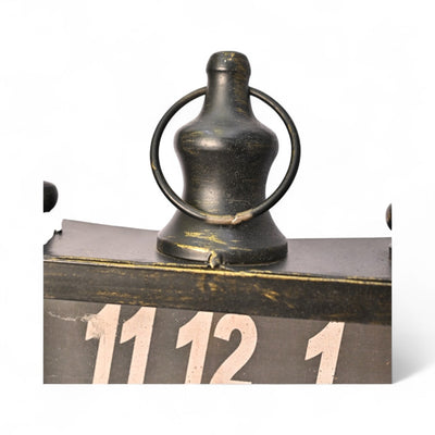 Vintage Noir Shield Table Clock