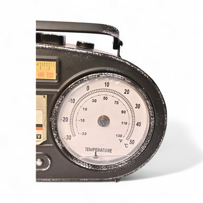 Vintage Noir Radio Table Clock