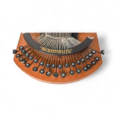 Retro Glide Metallic Typewriter Decor