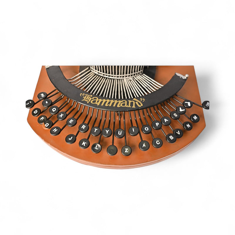 Retro Glide Metallic Typewriter Decor