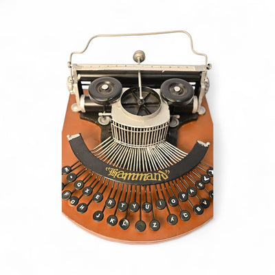 Retro Glide Metallic Typewriter Decor