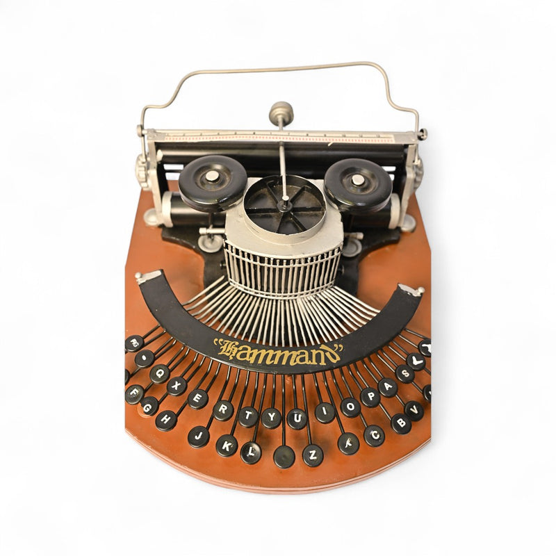 Retro Glide Metallic Typewriter Decor