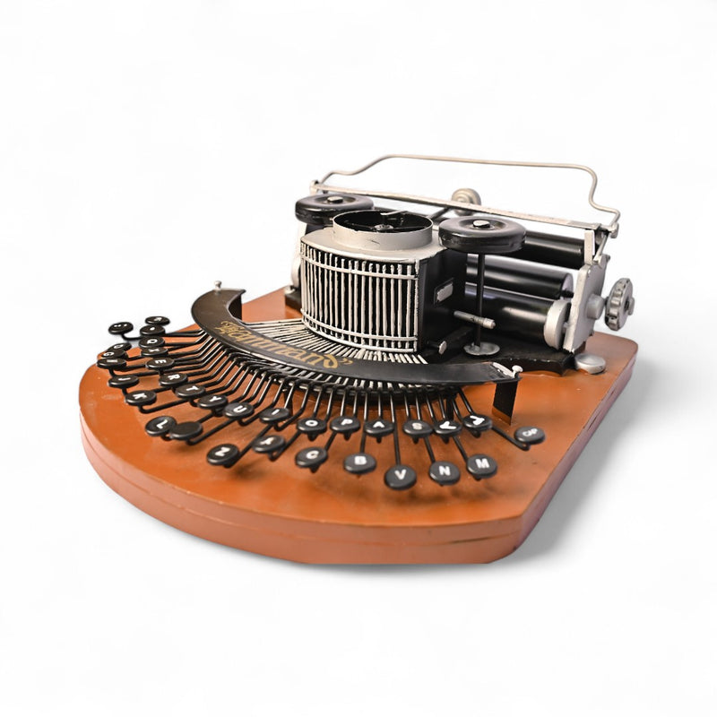 Retro Glide Metallic Typewriter Decor