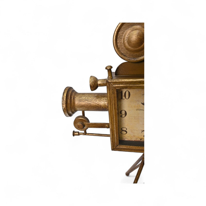 Metallic Tripod Table Clock