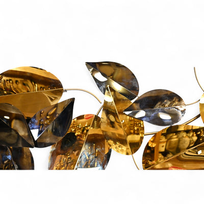 Metallic Leaf Wall Motive