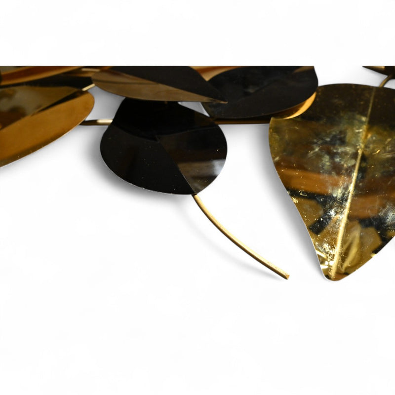 Metallic Leaf Wall Motive