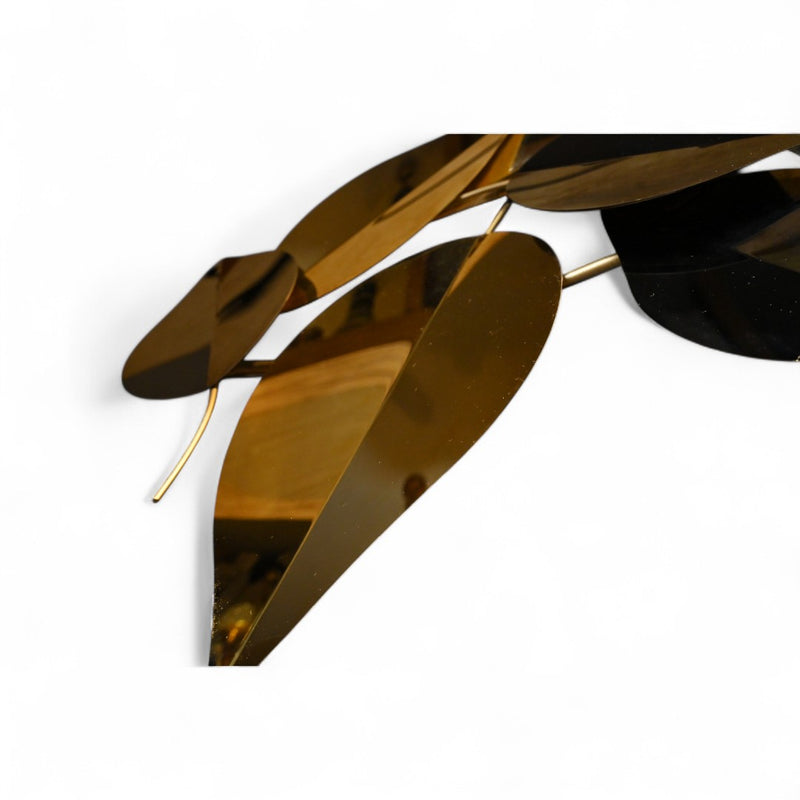Metallic Leaf Wall Motive
