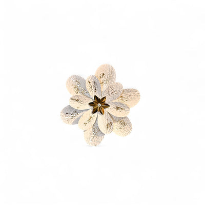 White Lotus Metallic Wall Art