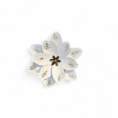 White Lotus Metallic Wall Art