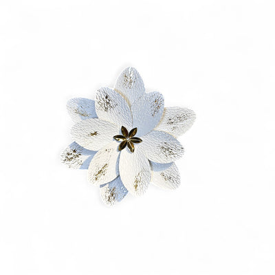 White Lotus Metallic Wall Art