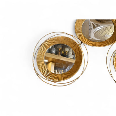 Three-Dimensional Golden Wall Hanging Miror