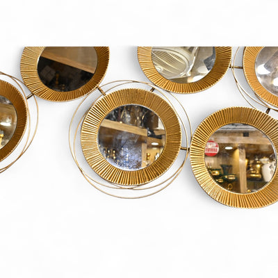 Three-Dimensional Golden Wall Hanging Miror