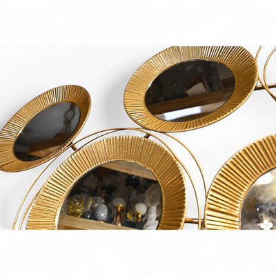 Three-Dimensional Golden Wall Hanging Miror