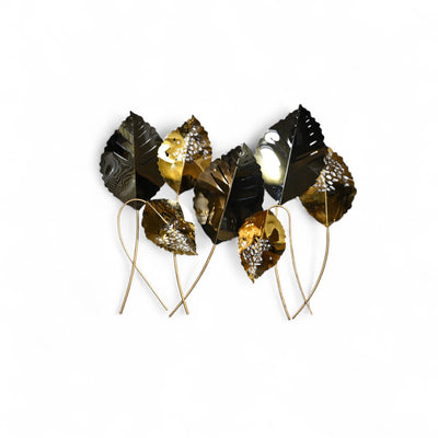 Metallic Leaf Elegance Wall Art