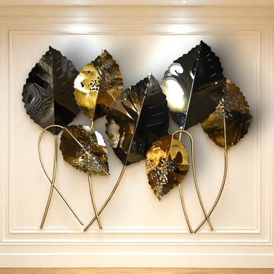 Metallic Leaf Elegance Wall Art