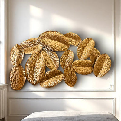 Golden Leaf Wall Motive Art