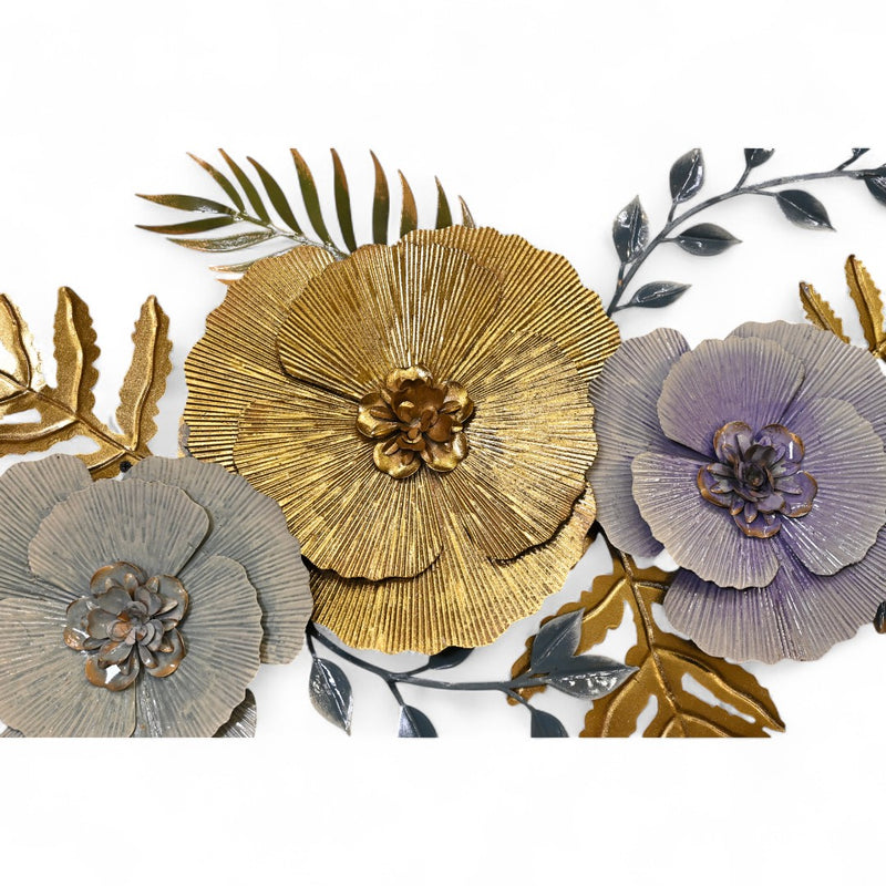 Multi Floral Metal Wall Art