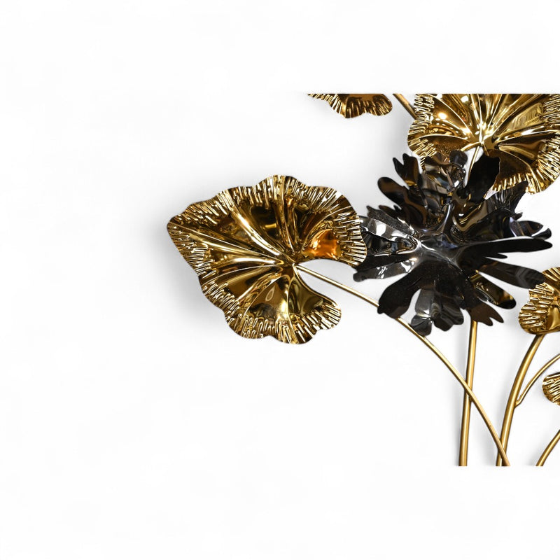 Golden Black Metallic Wall Motive