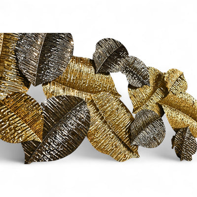 Golden and Black Leaf Wall Motive