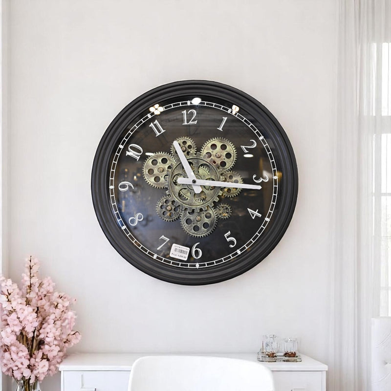 Aqua Tick Splash Gears Wall Clock