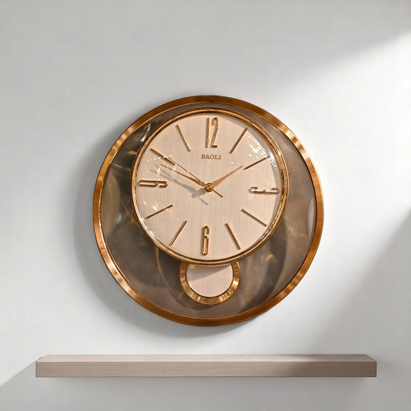 Gold White Harmony Wall Clock