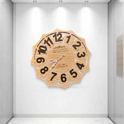 Timber Elegance Wooden Wall Clock