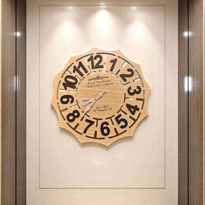 Timber Elegance Wooden Wall Clock