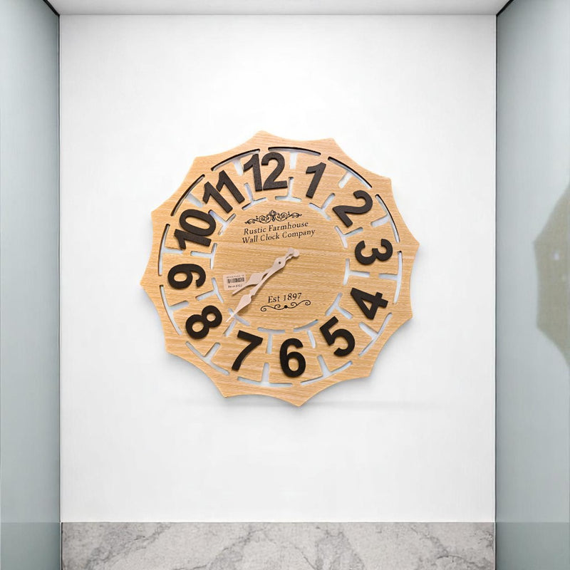 Timber Elegance Wooden Wall Clock