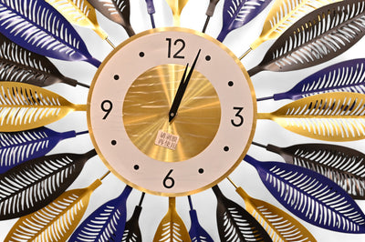 Elegant Floral and Foliage Detailing Wall Clock