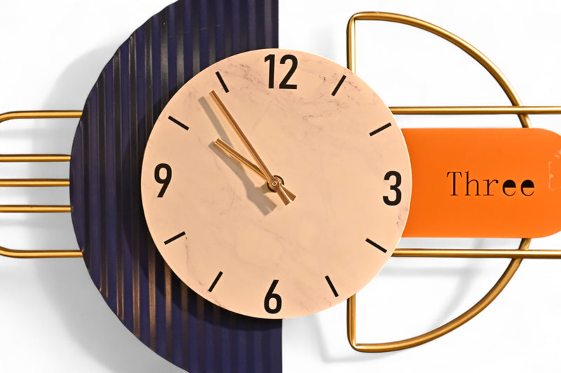 Modern Aesthetics Metallic Wall Clock