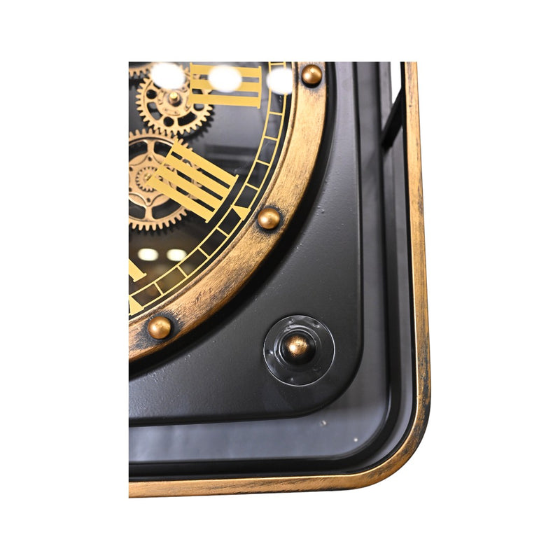 Chrono Square Geared Wall Clock