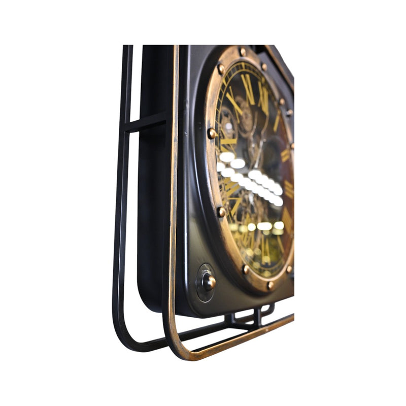 Chrono Square Geared Wall Clock