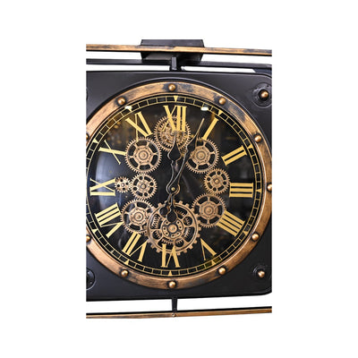 Chrono Square Geared Wall Clock