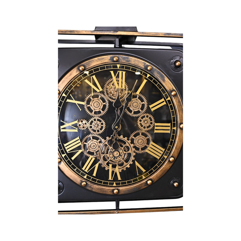 Chrono Square Geared Wall Clock