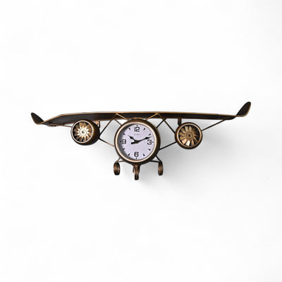 Metallic Aircraft Wall Clock