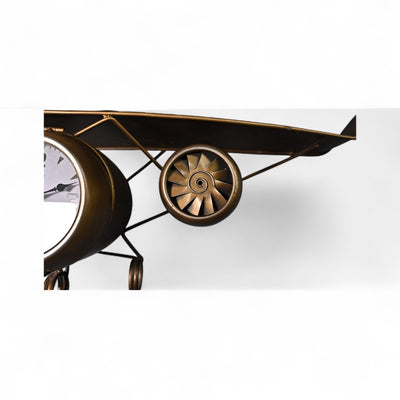 Metallic Aircraft Wall Clock