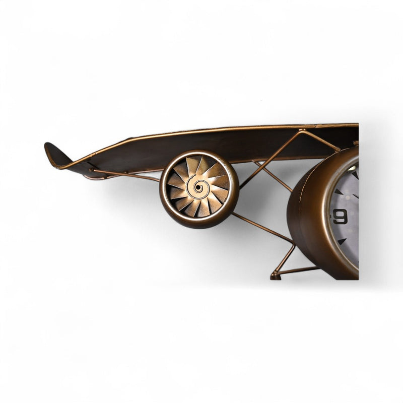 Metallic Aircraft Wall Clock