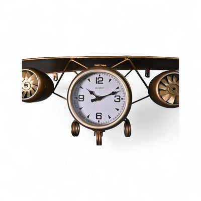 Metallic Aircraft Wall Clock