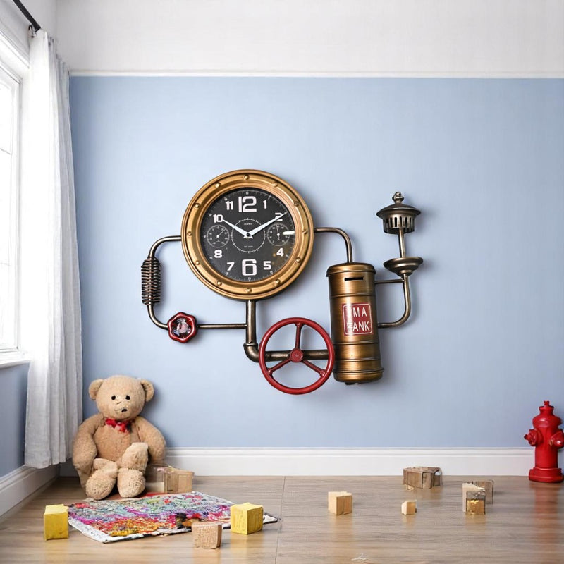 The Steampunk Boiler Metallic Wall Clock