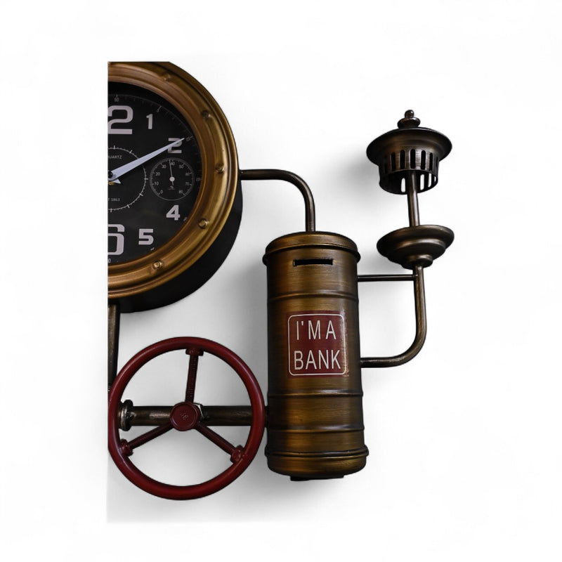 The Steampunk Boiler Metallic Wall Clock