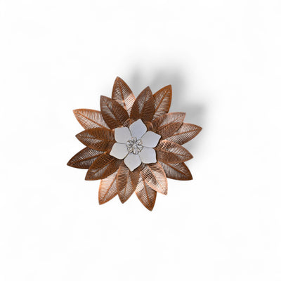 Golden Floral Metal Wall Art