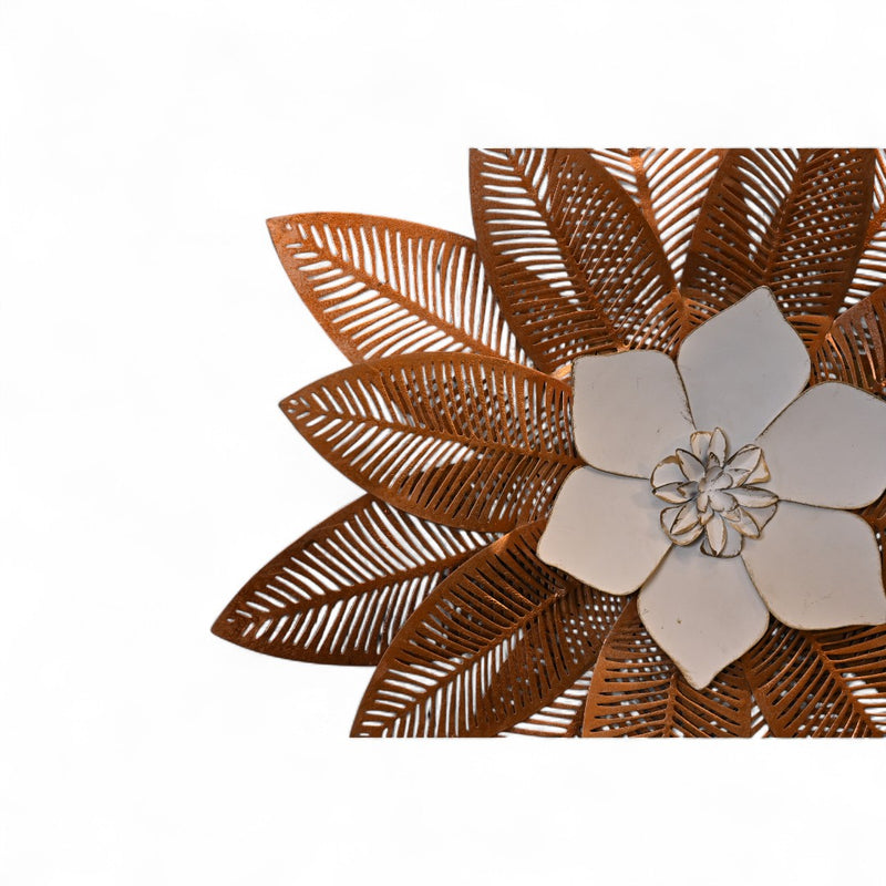 Golden Floral Metal Wall Art