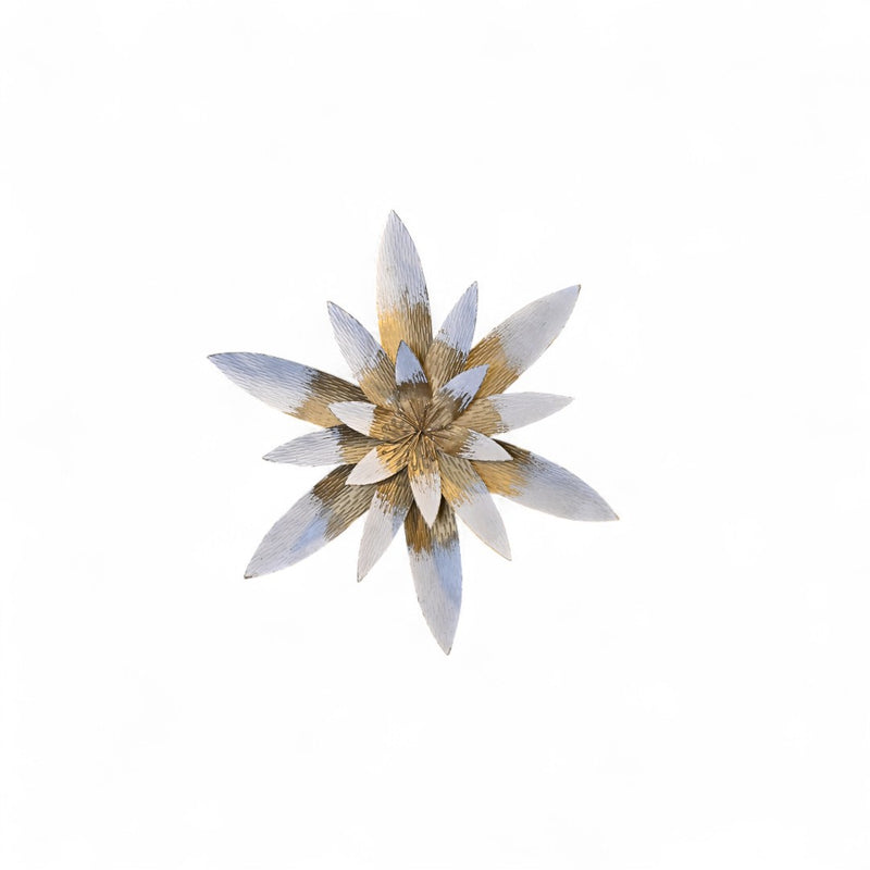 Golden Bloom Metallic Wall Art